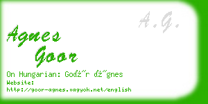 agnes goor business card